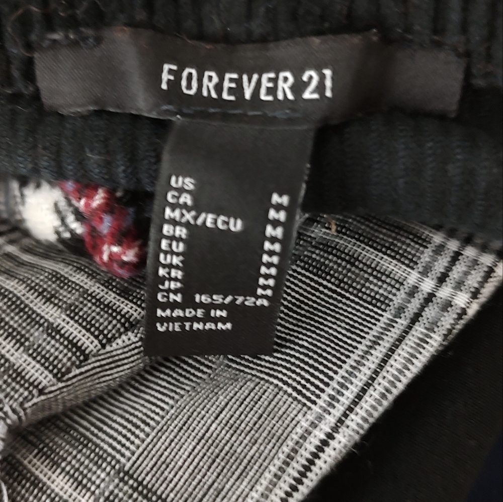 Forever 21 Black Mini Corduroy Skirt M - Picture 7 of 8